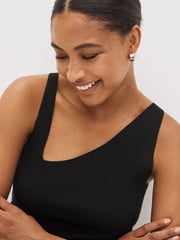 Black Asymmetric Neck Knit Vest - Image 3 of 4