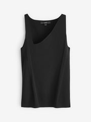 Black Asymmetric Neck Knit Vest - Image 4 of 4