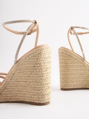 Nude Pink Forever Comfort® Bling Strap High Wedges - Image 7 of 9
