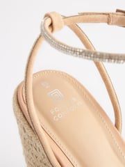 Nude Pink Forever Comfort® Bling Strap High Wedges - Image 9 of 9