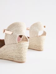 Nude Scallop Peep Toe Wedges - Image 5 of 7