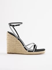 Black Forever Comfort® Bling Strap High Wedges - Image 2 of 5