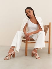 Bone Signature Leather Knotted Strap Block Heeled Sandals - Image 2 of 9