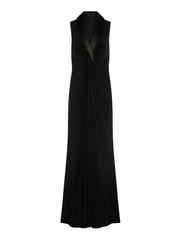 Adrianna Papell Black Jersey Tuxedo Gown - Image 5 of 5