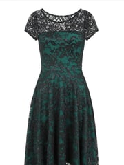HotSquash Green Lace Fit And Flare Dress - Image 4 of 5