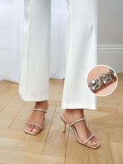 Nude Jewel Forever Comfort 2 Band Strappy Mules - Image 1 of 8