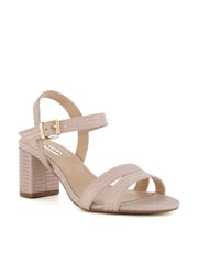 Dune London Gold Wide Fit Merisa Block Heel Sandals - Image 4 of 8
