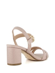 Dune London Gold Wide Fit Merisa Block Heel Sandals - Image 5 of 8