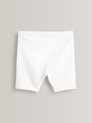 White Regular Length 5 Pack Cotton Rich Stretch Cycle Shorts (3-16yrs) - Image 3 of 4