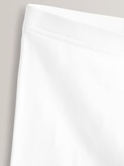 White Regular Length 5 Pack Cotton Rich Stretch Cycle Shorts (3-16yrs) - Image 4 of 4