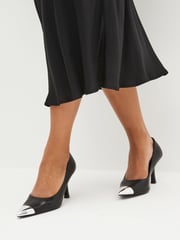 Black Forever Comfort® Metallic Toe Court Shoes - Image 1 of 7