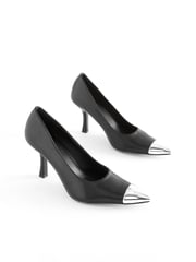 Black Forever Comfort® Metallic Toe Court Shoes - Image 3 of 7