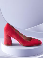 Red Forever Comfort® With Motionflex Square Toe Block Heel Shoes - Image 1 of 6
