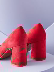 Red Forever Comfort® With Motionflex Square Toe Block Heel Shoes - Image 5 of 6
