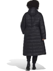 adidas Originals Black Curve Hooded Premium Long Slim Jacket - Image 2 of 6
