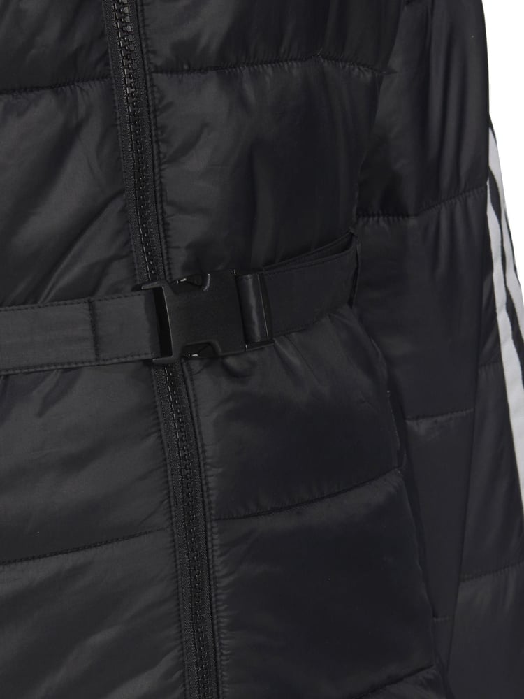 adidas Originals Black Curve Hooded Premium Long Slim Jacket - Image 6 of 6