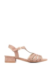 Pavers Nude T-Bar Sandals - Image 1 of 5