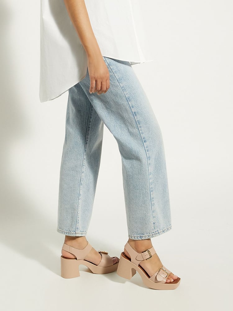Dune London Pink Jenies Buckle Platform Sandals - Image 1 of 6