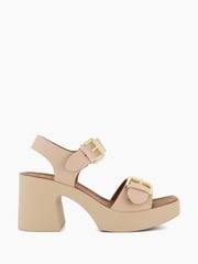 Dune London Pink Jenies Buckle Platform Sandals - Image 3 of 6