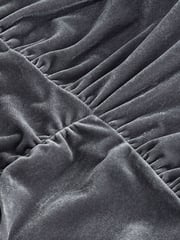 Blue/Grey Velvet Midi Dress - Image 6 of 6