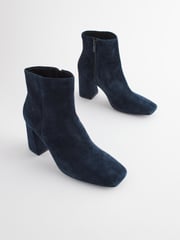 Navy Forever Comfort® With Motionflex Square Toe Ankle Boots - Image 1 of 5