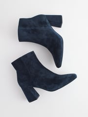 Navy Forever Comfort® With Motionflex Square Toe Ankle Boots - Image 4 of 5