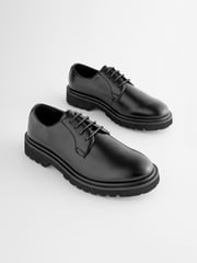 Black EDIT Chunky Derby Shoes - Image 2 of 6