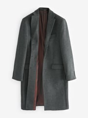 Grey Signature Italian Wool Rich Epsom Overcoat With Cashmere - Image 6 of 7