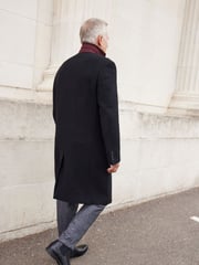 Black Signature Italian Wool Rich Epsom Overcoat With Cashmere - Image 2 of 6
