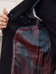 Black Signature Italian Wool Rich Epsom Overcoat With Cashmere - Image 4 of 6