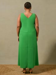 Live Unlimited Green Curve V-Neck Maxi Vest Swing Dress - Image 2 of 4