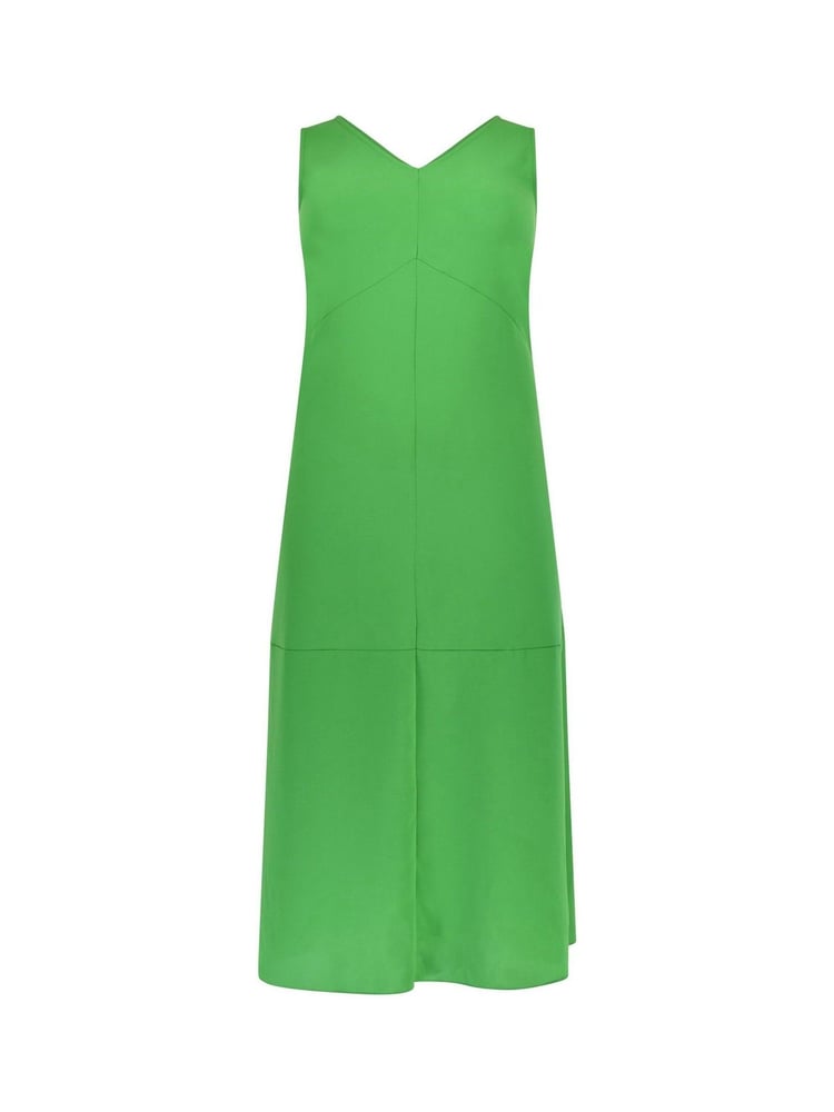 Live Unlimited Green Curve V-Neck Maxi Vest Swing Dress - Image 4 of 4