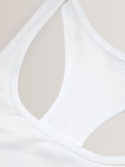 White 7 Pack Racer Back Crop Tops (5-16yrs) - Image 3 of 4