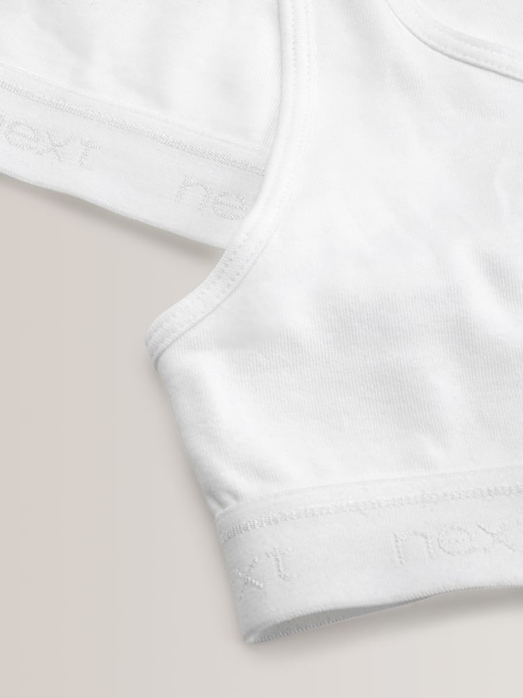 White 7 Pack Racer Back Crop Tops (5-16yrs) - Image 4 of 4