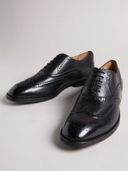 Ted Baker Black Formal Leather Amaiss Brogue Shoes - Image 2 of 5