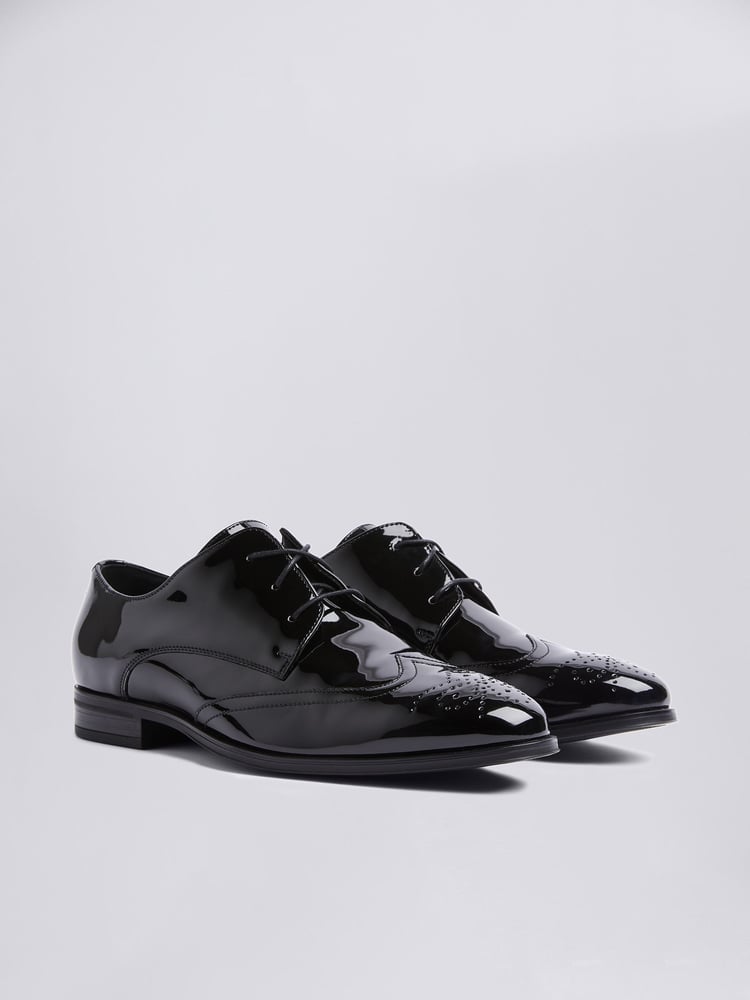 MOSS Black Kensington Patent Dress Brogues - Image 1 of 4