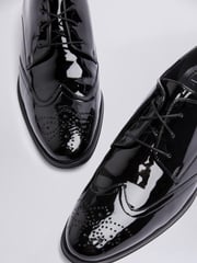 MOSS Black Kensington Patent Dress Brogues - Image 3 of 4