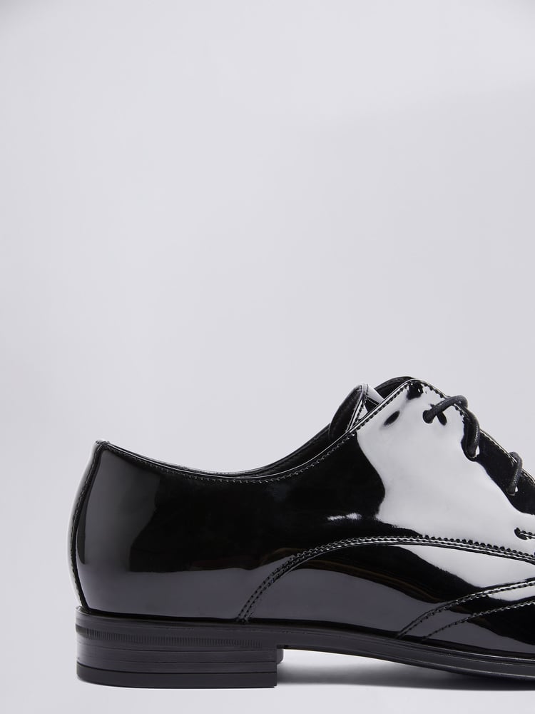 MOSS Black Kensington Patent Dress Brogues - Image 4 of 4