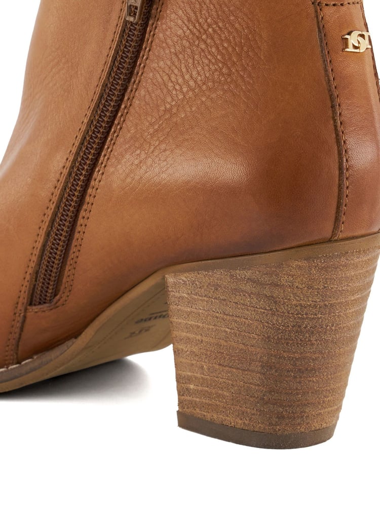 Dune London Brown Wide Fit Paicey Zip-Up Ankle Boots - Image 6 of 6
