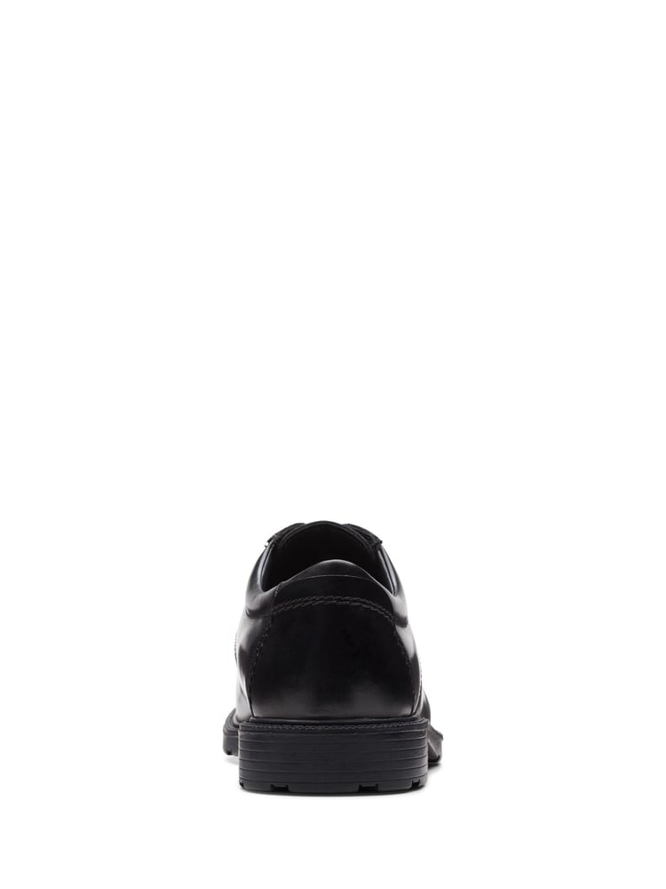 Clarks Black Standard Fit (G) Leather Kerton Lace Shoes - Image 2 of 7