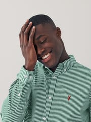 Green Stripe Long Sleeve Shirt - Image 1 of 6