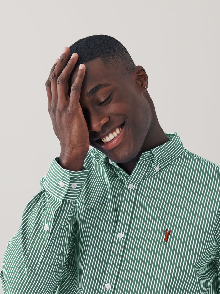 Green Stripe Long Sleeve Shirt - Image 1 of 6