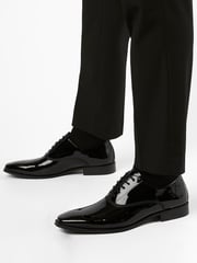 Dune London Black Swan Smart Patent Oxford Shoes - Image 1 of 7