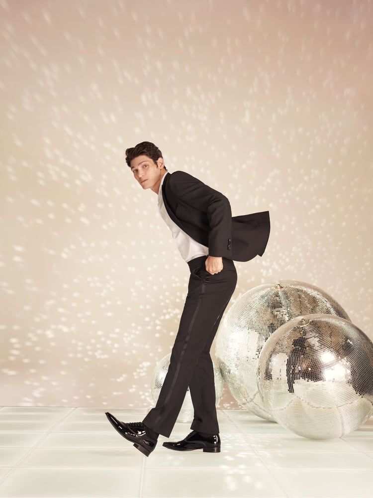Dune London Black Swan Smart Patent Oxford Shoes - Image 2 of 7