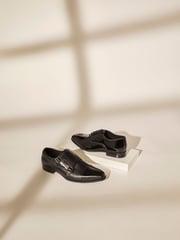 Dune London Black Swan Smart Patent Oxford Shoes - Image 3 of 7