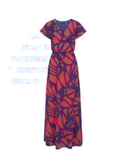 Hot Squash Womens Pink Chiffon Wrap-Top Maxi Dress - Image 3 of 3