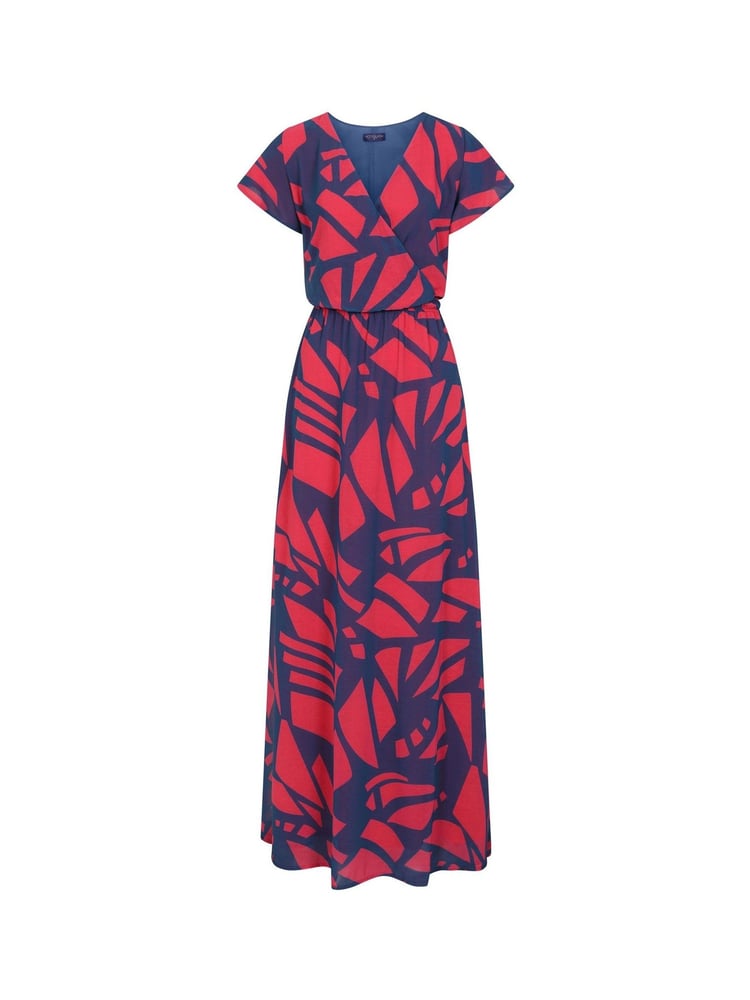 Hot Squash Womens Pink Chiffon Wrap-Top Maxi Dress - Image 3 of 3