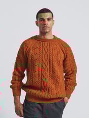 Orange - Aubin – Westport Aran – Pullover aus Wolle mit Rundhalsausschnitt - Bild 2 von 4