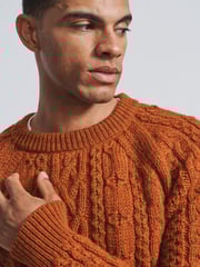 Orange - Aubin – Westport Aran – Pullover aus Wolle mit Rundhalsausschnitt - Bild 4 von 4