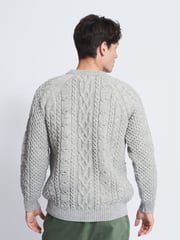 Grau - Aubin – Westport Aran – Pullover aus Wolle mit Rundhalsausschnitt - Bild 2 von 7